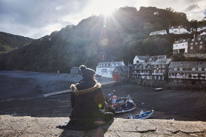 Clovelly Hafen England