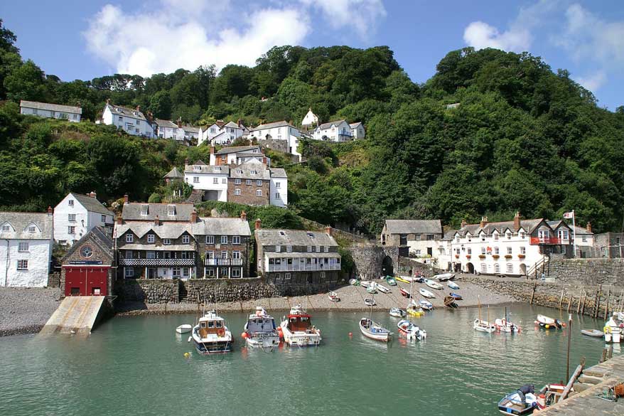 Clovelly Hafen England